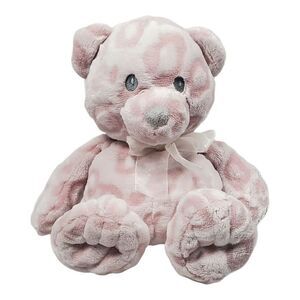 Nat & Jules Teddy Bear Prudy Plush Pink Circle Print Stuffed Toy Textured Lovey